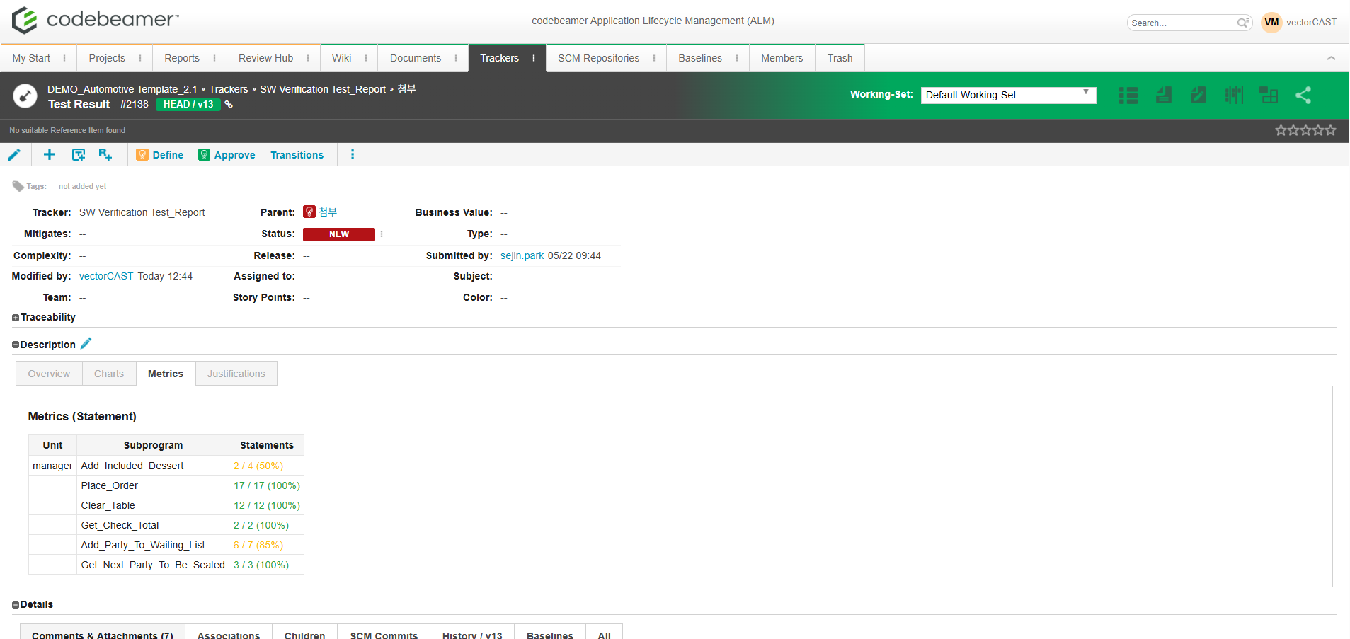 Report connector for VectorCAST Screenshot 6